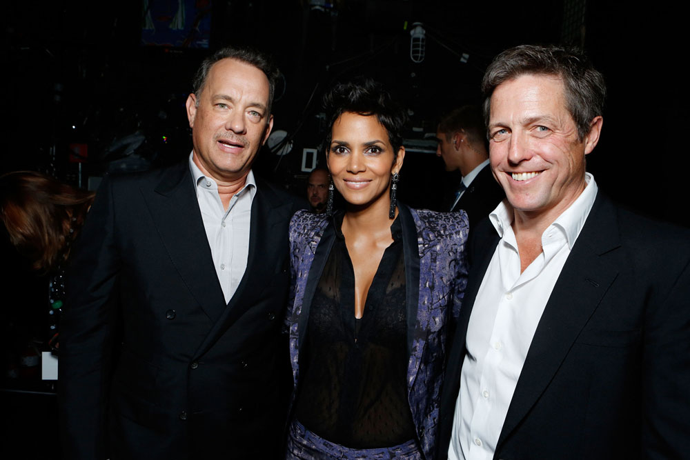 Tom Hanks, Halle Berry, and Hugh Grant 
